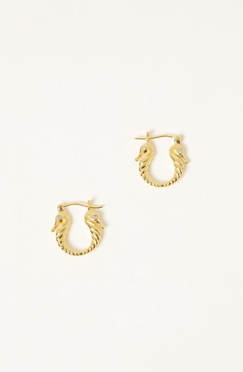 Orecchini dorati con Cavallucci marini